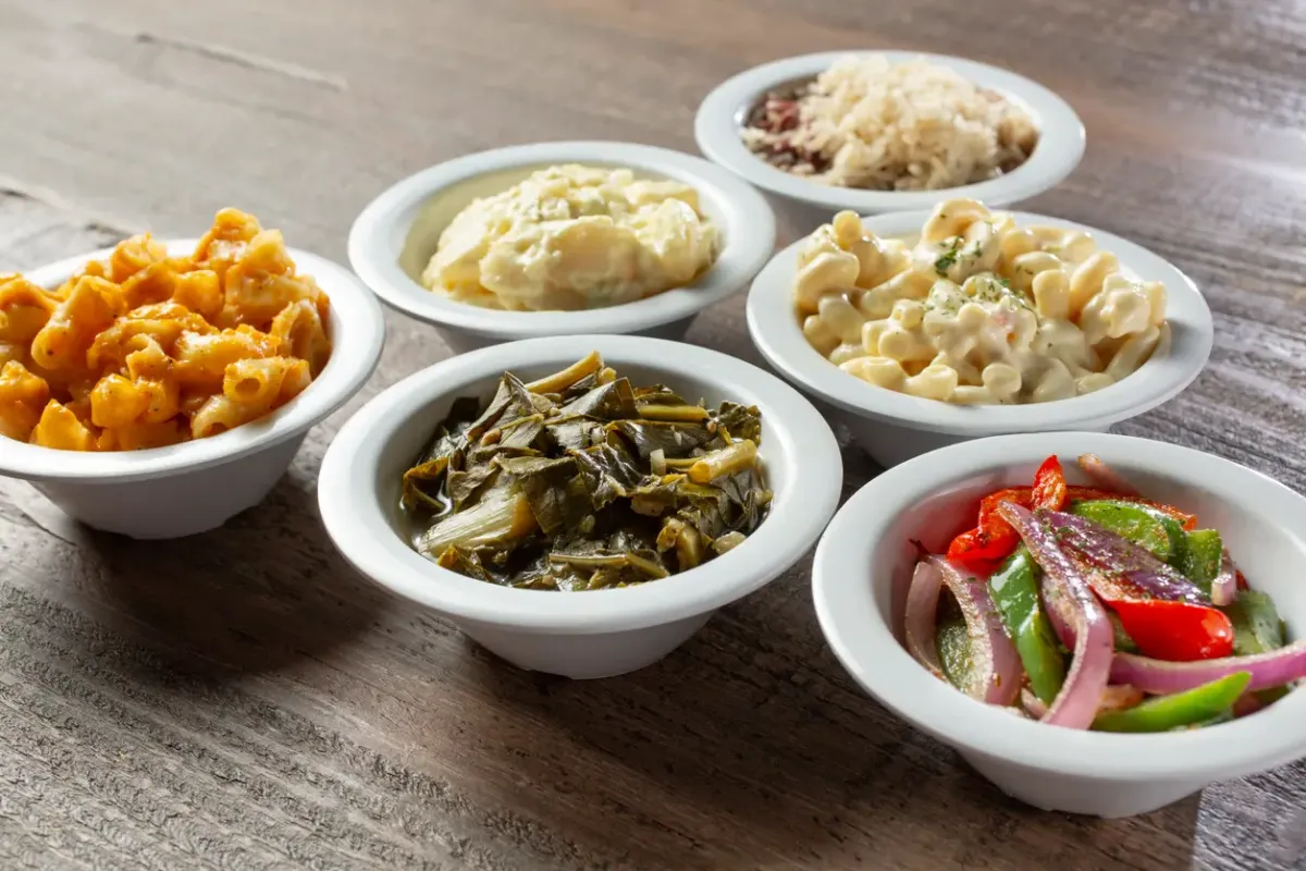 Several BBQ side dishes.